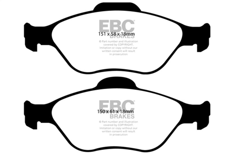 EBC Greenstuff Front Brake Pads for 08+ Lotus 2-Eleven 1.8 Supercharged - OneFastShop