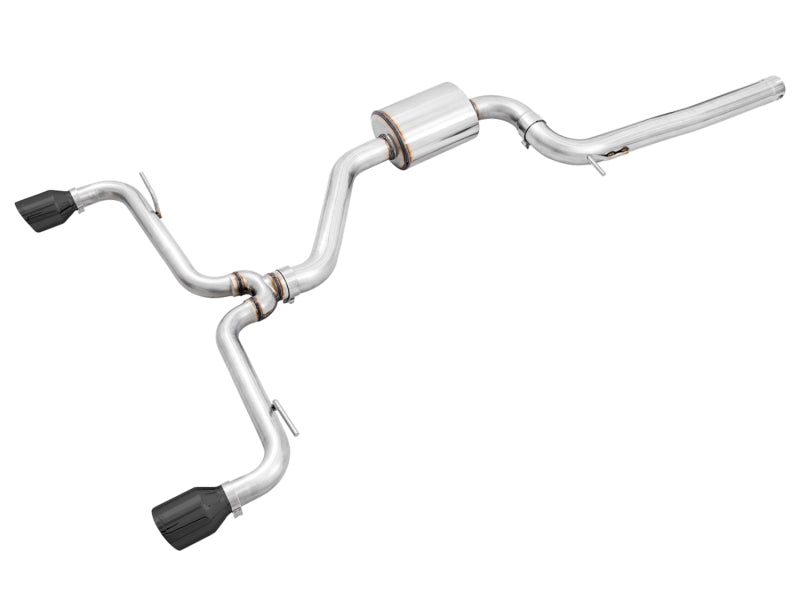 AWE Track Edition Cat-Back Exhaust - Volkswagen GTI 2018-2021 - 102mm Diamond Black Tips