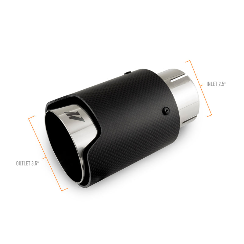 Mishimoto Muffler Tip 2.5in Inlet 3.5in Outlet - Polished