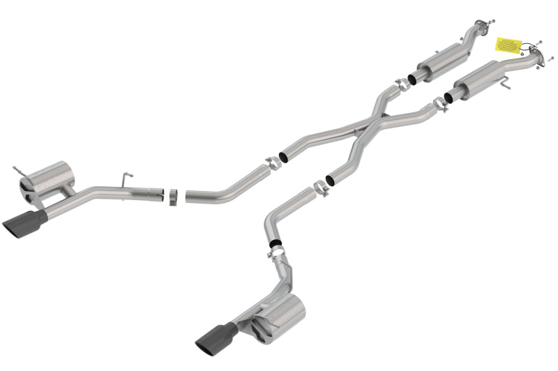 Borla Catback Exhaust 2.75in ATAK SS w/ Black Chrome Tips for 18-21 Dodge Durango SRT 6.2L V8 - OneFastShop