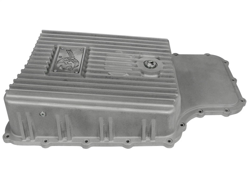 aFe Transmission Pan Raw with Magnetic Drain Plug for Ford Trucks 6R140 2011-2014 V8 6.7L
