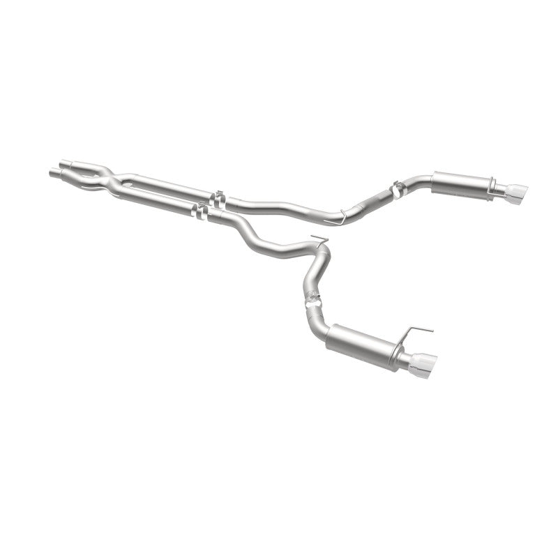 MagnaFlow Cat Back Exhaust System SS 3in Competition Dual Split Polished 4.5in Tips 2015 Ford Mustang GT V8 5.0 - OneFastShop