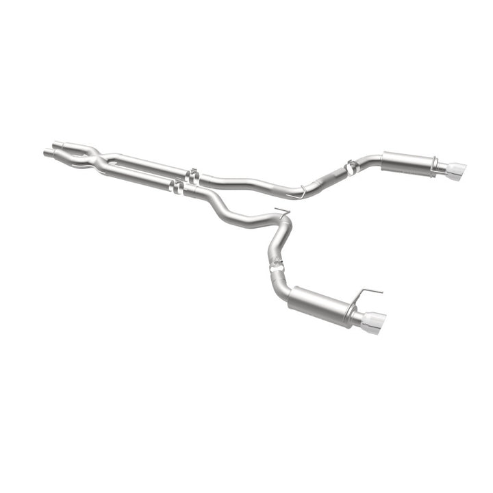 MagnaFlow Cat Back Exhaust System SS 3in Competition Dual Split Polished 4.5in Tips 2015 Ford Mustang GT V8 5.0 - OneFastShop