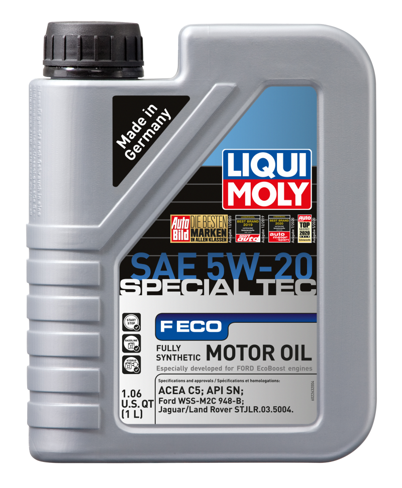 LIQUI MOLY 1L Special Tec F ECO Motor Oil SAE 5W20 for Ford Fiesta 2017 and Genesis G80 2017-2020