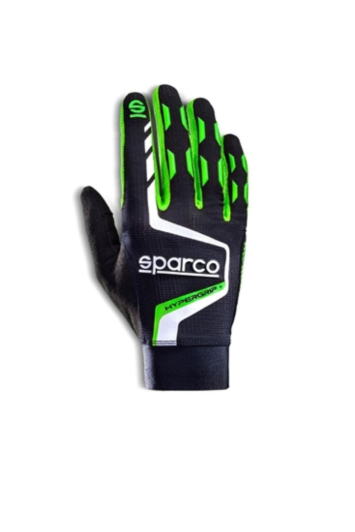 Sparco Hypergrip+ 10 Gloves Black/Green - OneFastShop