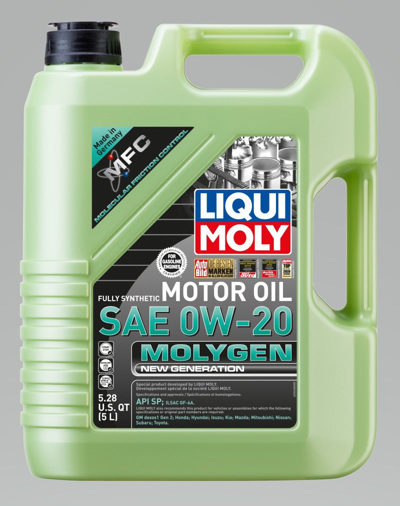 LIQUI MOLY 5L Molygen New Generation Motor Oil SAE 0W20 for Acura MDX ILX RDX TLX and more
