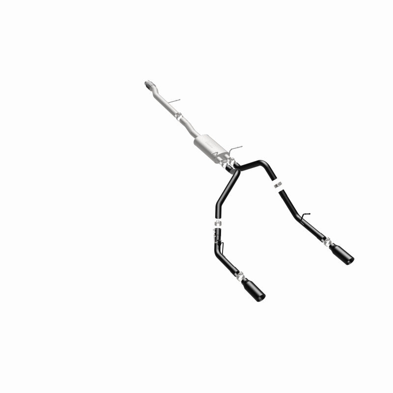 Magnaflow Cat-Back Exhaust 4in Black Dual Split Tips 14-15 Chevy Silverado/GMC Sierra 4.3L-5.3L - OneFastShop