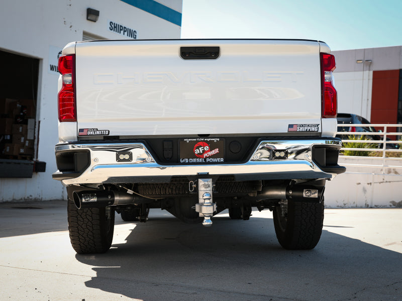 aFe Large Bore-HD 4in 409SS DPF-Back Exhaust - Chevrolet Silverado / GMC Sierra 2500 HD / 3500 HD 6.6L L5P Duramax, image 2