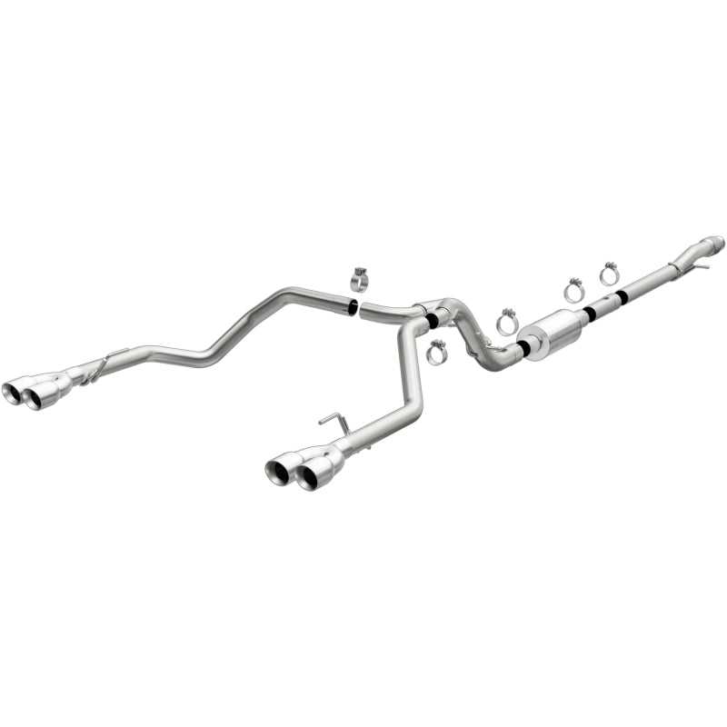 Magnaflow Street Series Quad Split Rear Exhaust for 2019-2024 Chevy Silverado 1500 V8 5.3L with Polished Tips