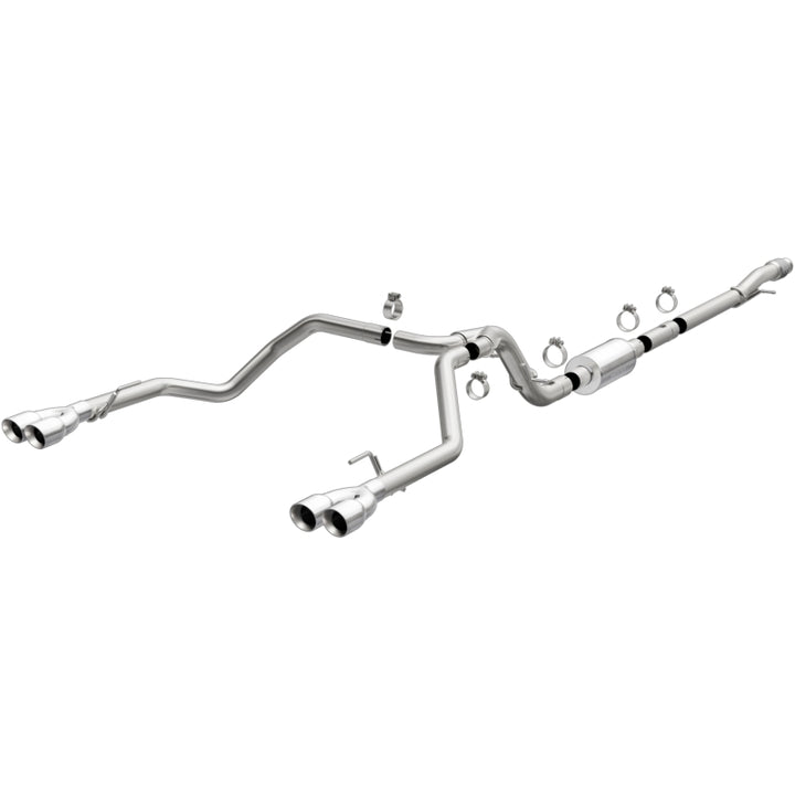 Magnaflow Street Series Quad Split Rear Exhaust for 2019-2024 Chevy Silverado 1500 V8 5.3L with Polished Tips