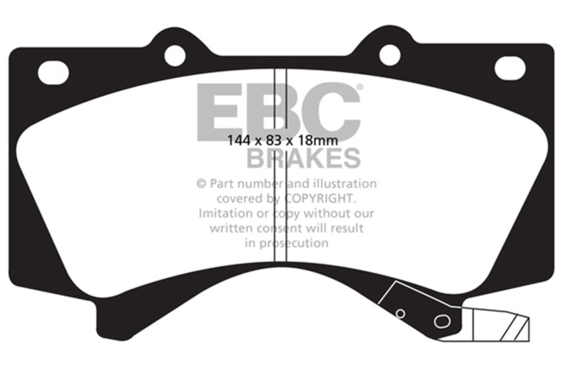 EBC Yellowstuff Front Brake Pads for 08+ Lexus LX570 5.7