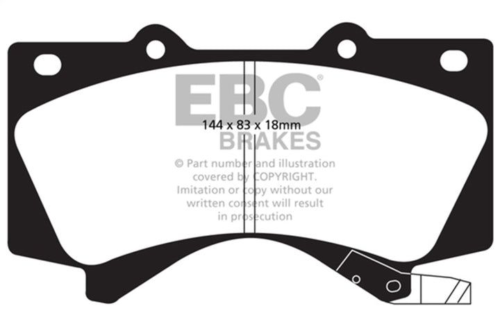 EBC Yellowstuff Front Brake Pads for 08+ Lexus LX570 5.7