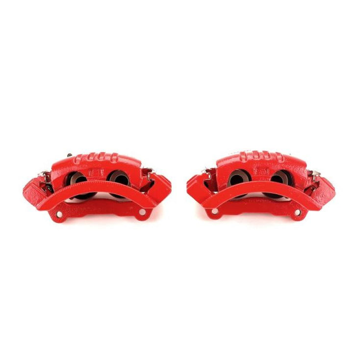 PowerStop Rear Red Calipers with Brackets Pair for 06-08 Dodge Ram 1500 - OneFastShop