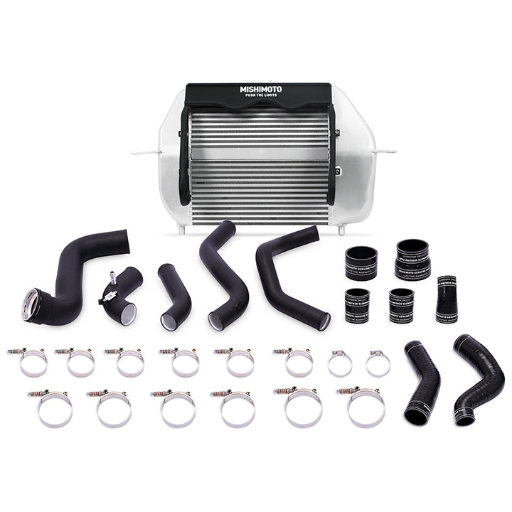 Silver Intercooler W Black Pipes 2011-14 Ford F150 EcoBoost