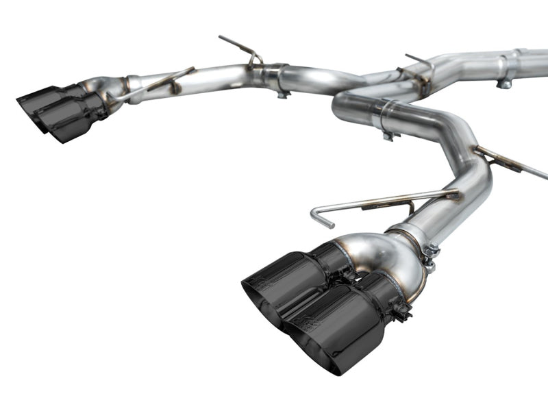 AWE Tuning Track Edition Exhaust - Audi C8 S6/S7 2.9T V6 AWD - Diamond Black Tips