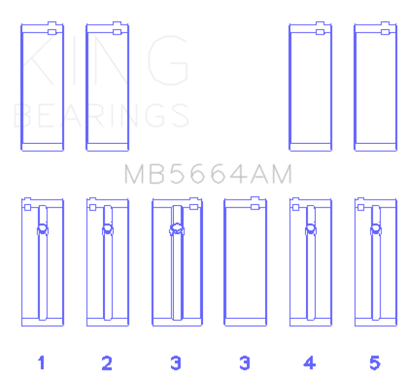 King Engine Bearings Main Bearing Set Size STD for Nissan QR25DE DOHC 16 Valves Compatible with 2002-2018 Nissan Models