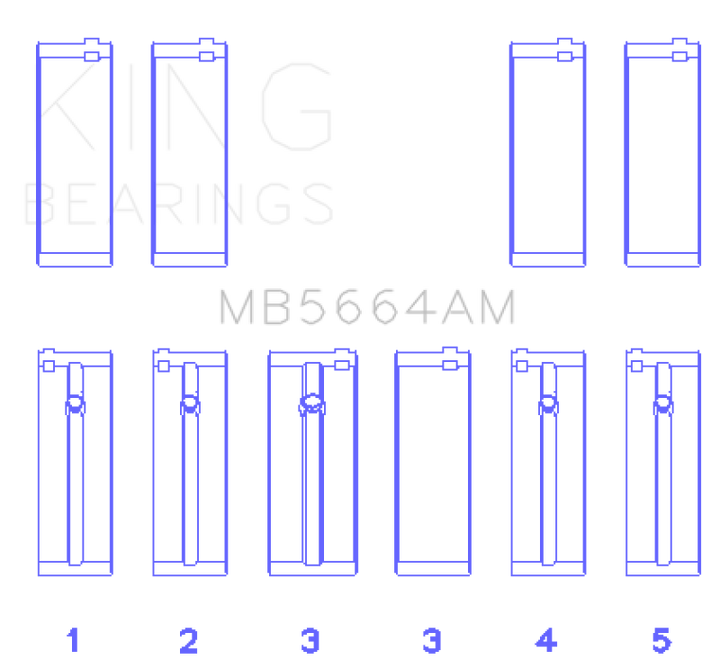 King Engine Bearings Main Bearing Set Size STD for Nissan QR25DE DOHC 16 Valves Compatible with 2002-2018 Nissan Models