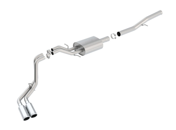 Borla 14 Silv/Sierra 1500 EC Std/CC Short 143.5in S-Type Cat-Back Exhaust (14) - OneFastShop