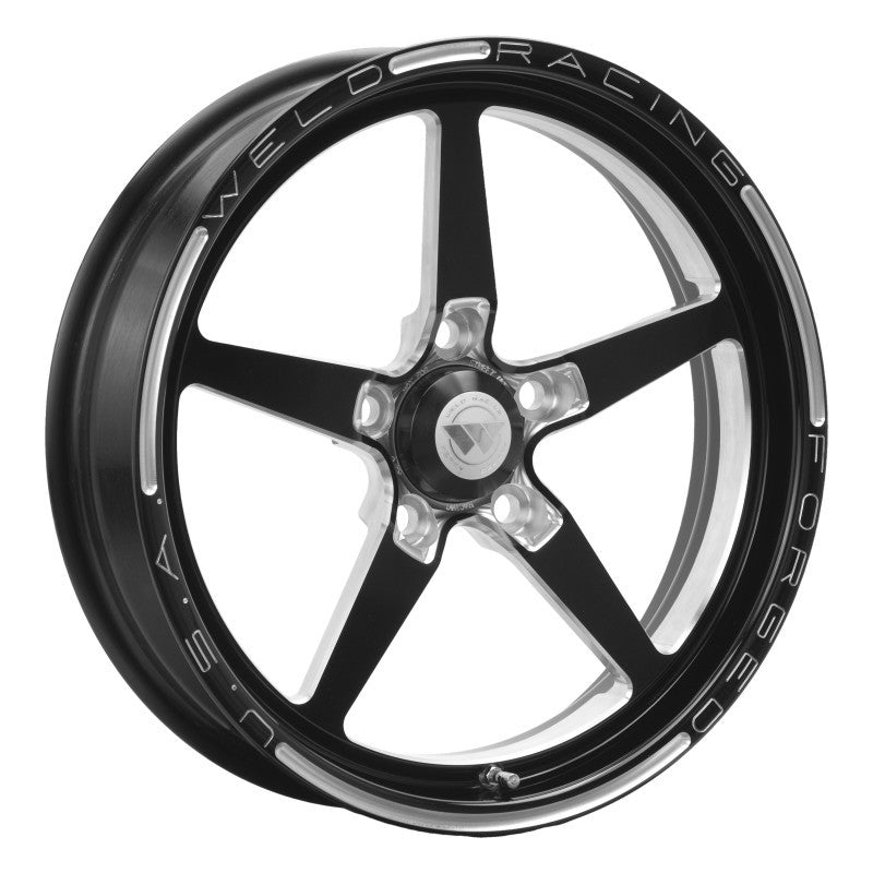 Weld Alumastar 1-Piece 17x4.5 Black Wheel 5x4.75 BP 2.25 BS Non-Beadlock
