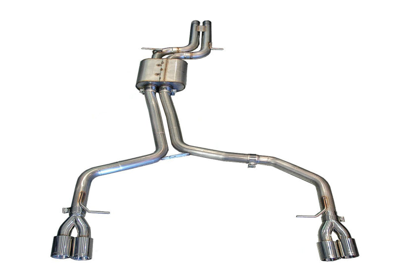 AWE Track Edition Cat-Back Exhaust - Audi S4 2010-2016 - 90mm Chrome Silver Tips