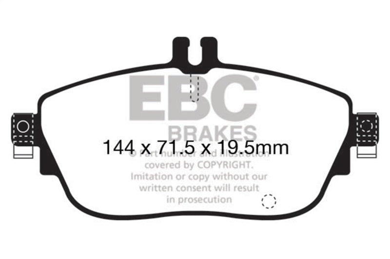 EBC Ultimax2 Front Brake Pads for 2014-2019 Mercedes-Benz CLA250 2.0 Turbo - OneFastShop