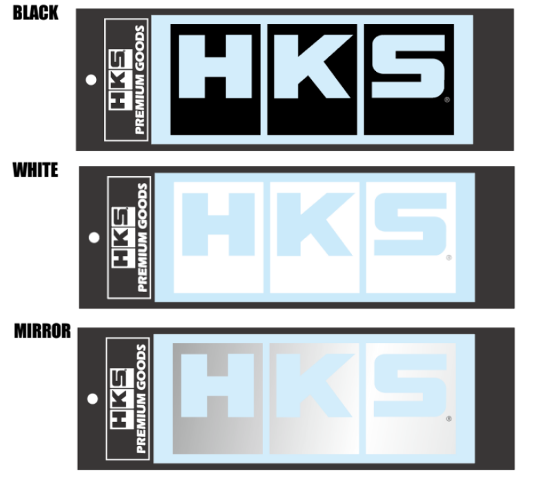 HKS LOGO Sticker W220 WHITE for Automotive Customization - OneFastShop