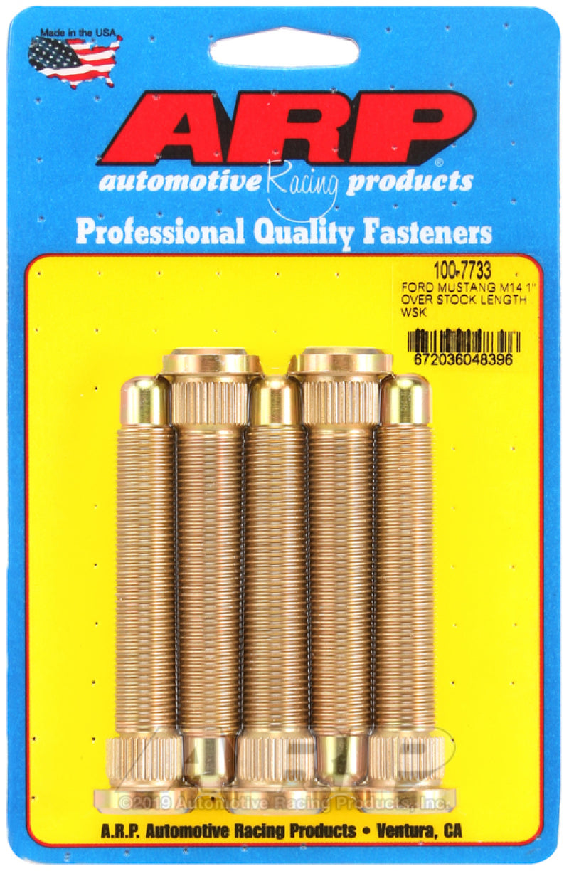 ARP Wheel Stud Kit M14 1in Over Stock Length for 2015 Ford Mustang