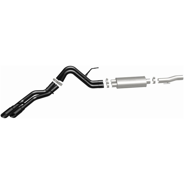 Magnaflow Cat-Back Exhaust System 10-14 Ford Raptor 6.2L V8 2.5/3in Black Dual Same Side Exit Rear 3.5in Tips - OneFastShop