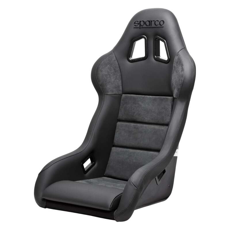 Sparco EVO L Performance Racing Seat - Black Leather/Alcantara