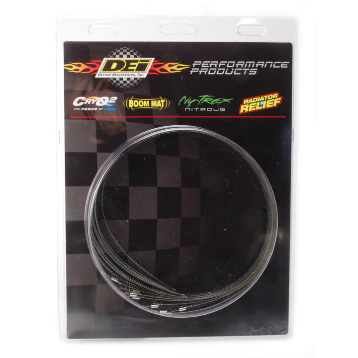 DEI Stainless Steel Positive Locking Tie 1/4in x 20in - 10 Pack for High Heat Applications