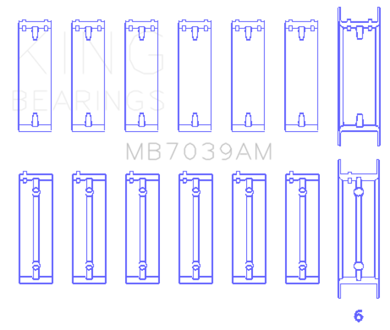 King Engine Bearings Main Bearing Set - Size STD for BMW M51/M57 - Various Models (See List)