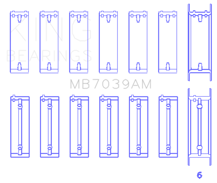King Engine Bearings Main Bearing Set - Size STD for BMW M51/M57 - Various Models (See List)