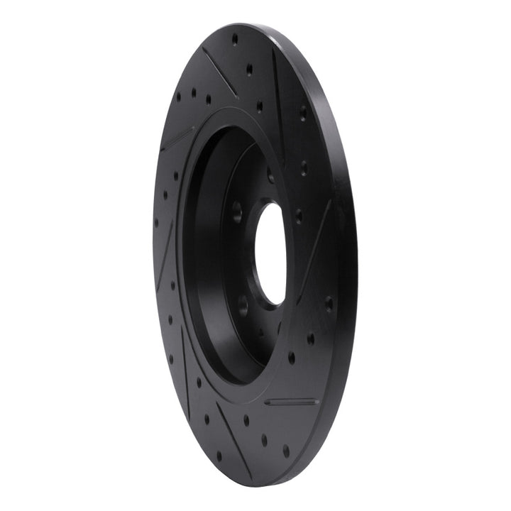 R1 09-25 Audi A4 Left Drilled And Slotted Black Brake Rotor