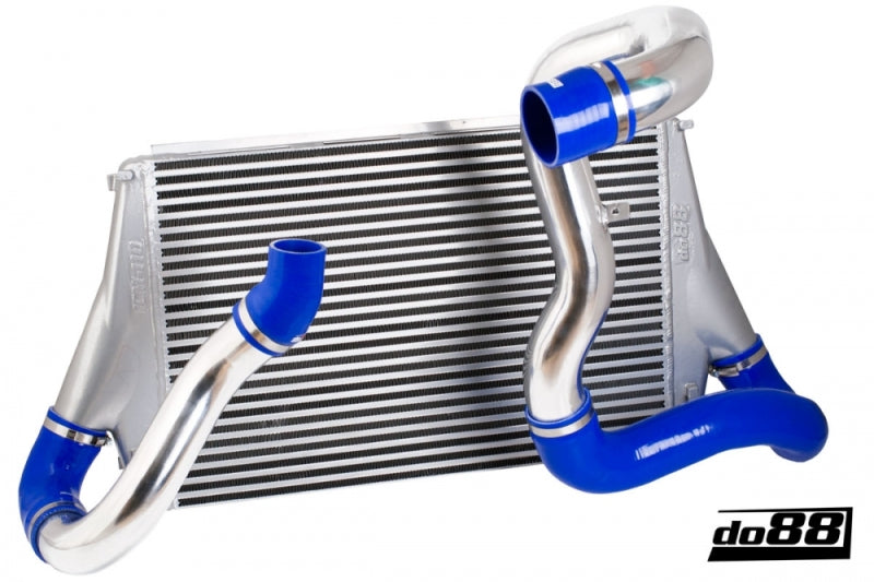 do88 BigPack Intercooler Kit - Saab 9-3 2.8T V6 2006-2011 - Blue Hoses