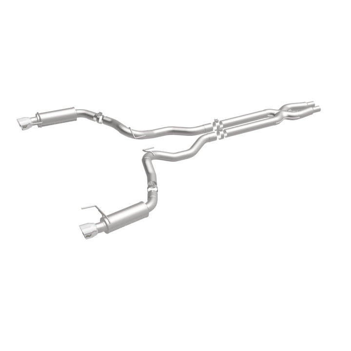 MagnaFlow Cat Back Exhaust System SS 3in Competition Dual Split Polished 4.5in Tips 2015 Ford Mustang GT V8 5.0 - OneFastShop