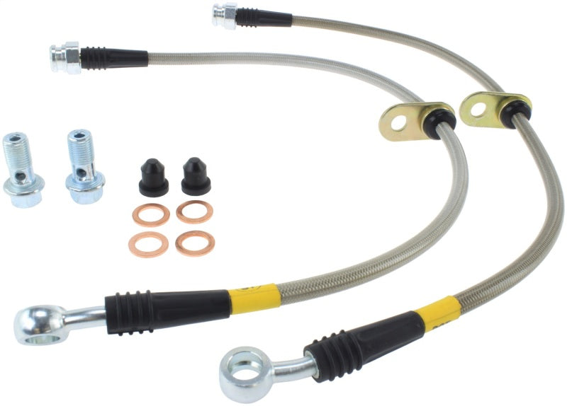 Stoptech Front SS Brake Lines for 99-00 Civic Si with Rear Disc Brakes - OneFastShop