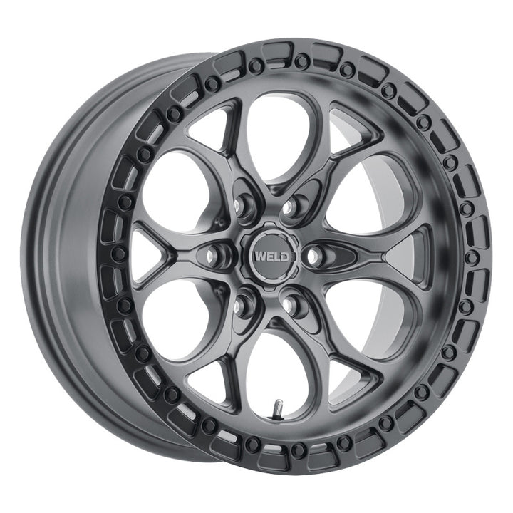 Weld Off-Road W107 20X9 Ledge Wheel 6X139.7 ET00 BS5.00 Satin Gun Black Ring (106.1)