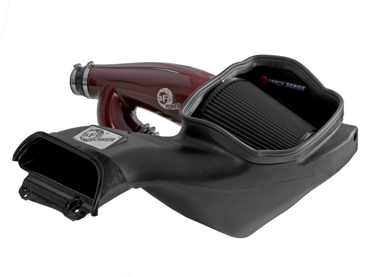 Afe Track Series Red Kevlar Carbon Fiber Cold Air Intake System with Black Pro 5R Filter for 17-24 Ford F-150 - OneFastShop