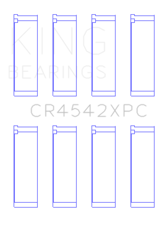 King pMaxKote Performance Rod Bearing Set Size STDX for Honda K-Series Vehicles