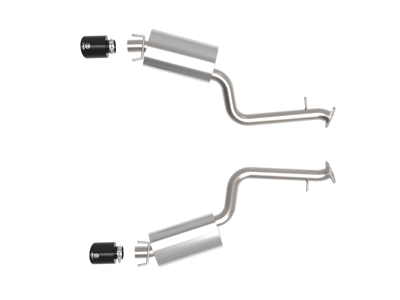 aFe Takeda Axle-Back Exhaust System 2.5in 304 Stainless Steel Black Tip for 14-22 Lexus IS350 V6