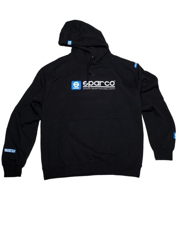 Sparco WWW Sweatshirt Hooded Black Medium (Black Medium)