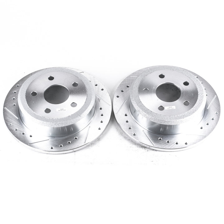 PowerStop Rear Evolution Drilled & Slotted Rotors - Jeep Wrangler 07-17 - OneFastShop