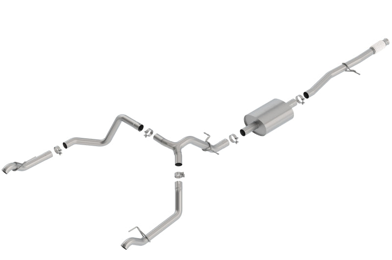 Borla S-Type Cat-Back Exhaust for 2019 Chevy Silverado 1500 5.3L V8 CC SB 147.4in WB (Use Factory Fascia Tips) - OneFastShop