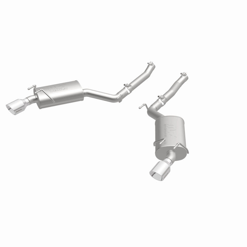 MagnaFlow Axle-Back Stainless Dual Split 4in Polished Tips for 10-15 Chevrolet Camaro Convert 3.6L V6 - OneFastShop