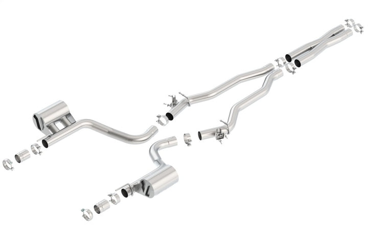 Borla ATAK Exhaust System for 15-16 Dodge Challenger Hellcat 6.2L V8 with Valve Simulator - CB Exhaust Factory Valance - OneFastShop