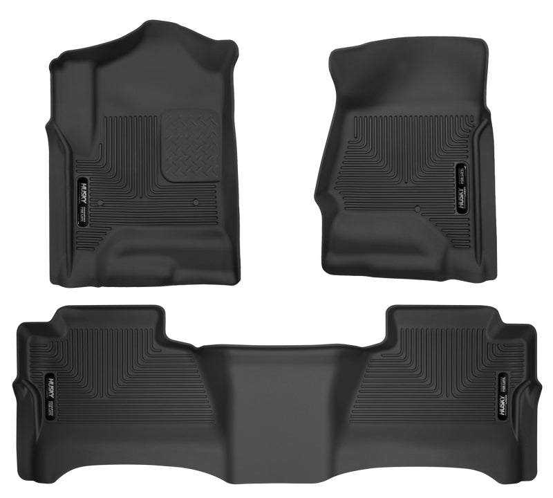 Husky Liners Weatherbeater Black Floor Liners for 14 Chevrolet Silverado/GMC Sierra - OneFastShop