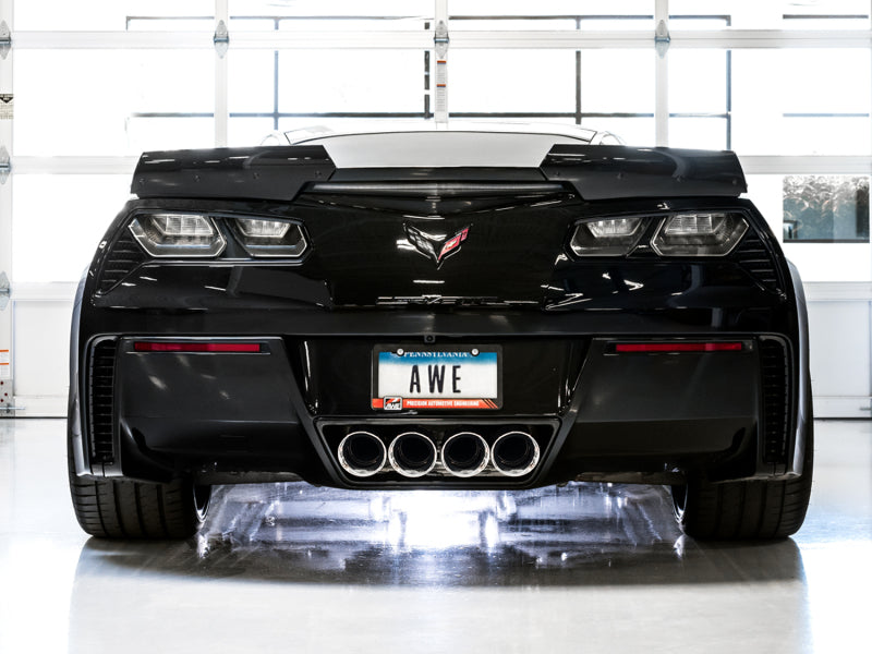 AWE Tuning Touring Edition Axle-Back Exhaust for Chevy Corvette C7 Z06/ZR1 (w/o AFM) - Chrome Tips