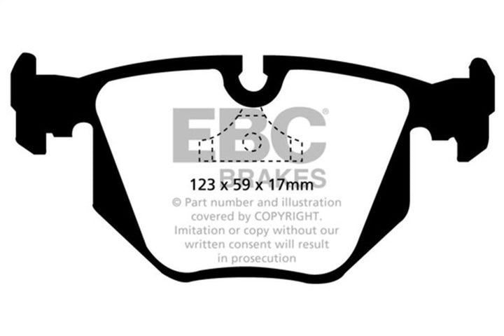 EBC 3.8 (E34) Rear Brake Pads for 1994–1999 BMW M5 – Redstuff