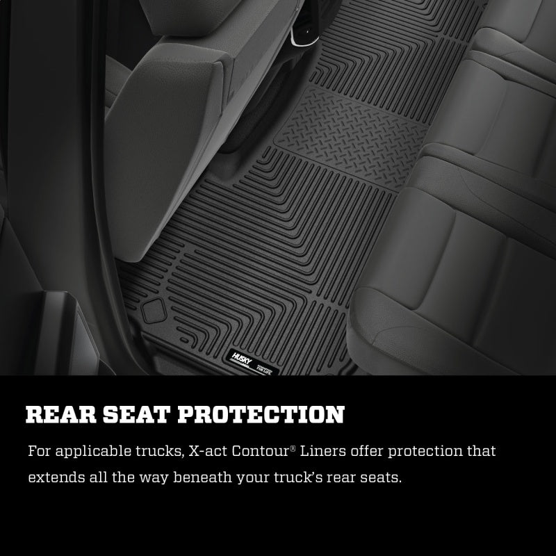 Husky Liners X-Act Contour Black Floor Liner (2nd Seat) for 10-12 Dodge Ram 1500/2500/3500 Crew/Mega Cab