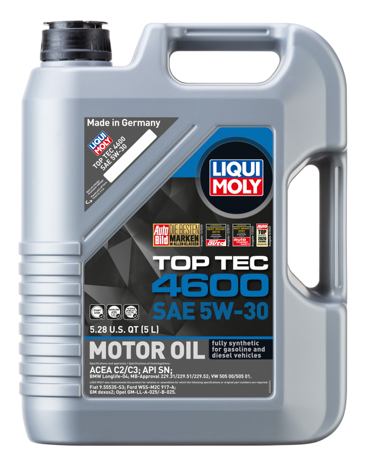 LIQUI MOLY 5L Top Tec 4600 Motor Oil SAE 5W30 for BMW Acura Audi Mercedes-Benz - OneFastShop